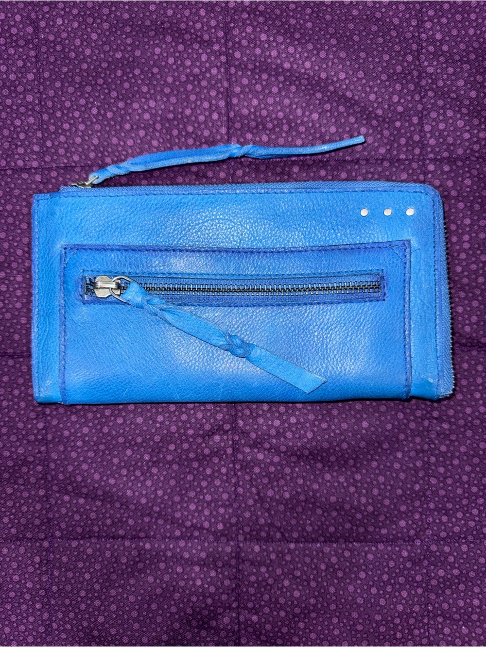 Free People We the Free Electric Blue Leather Wallet